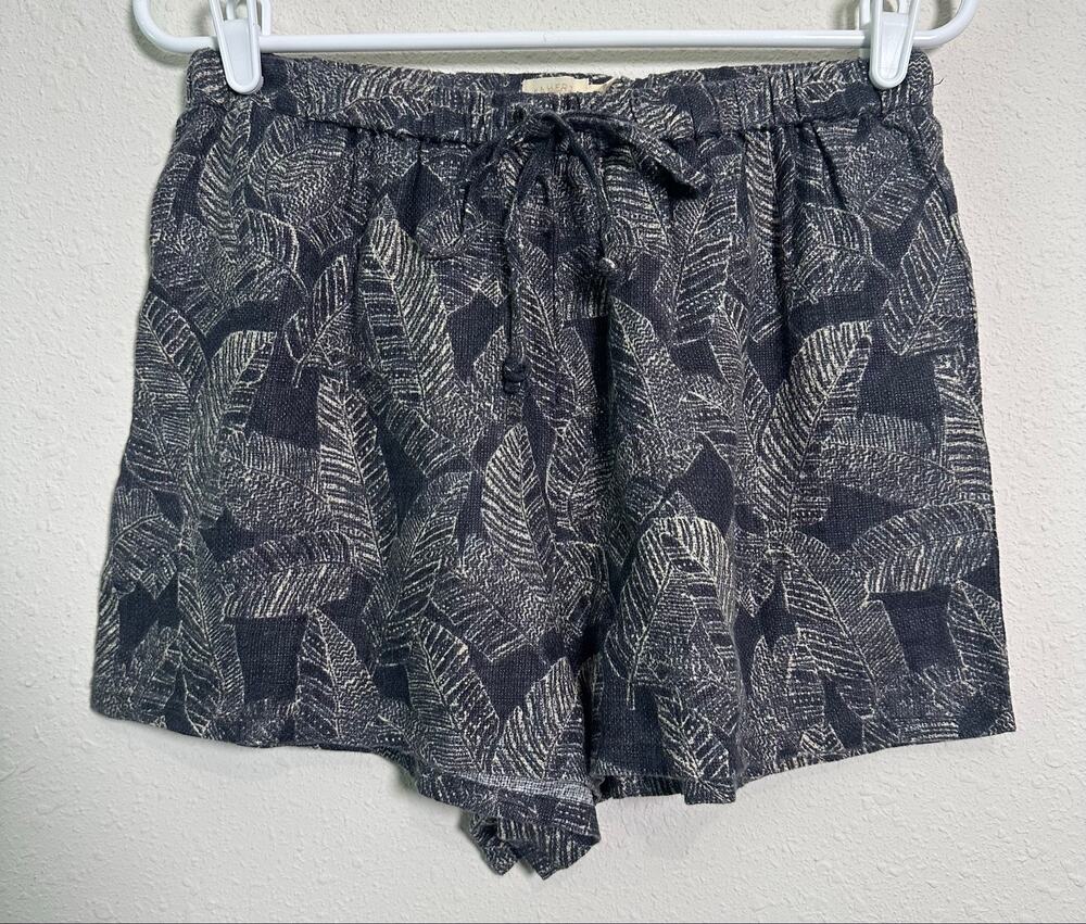 FAHERTY Palma Tie Waist Linen Shorts Size Small